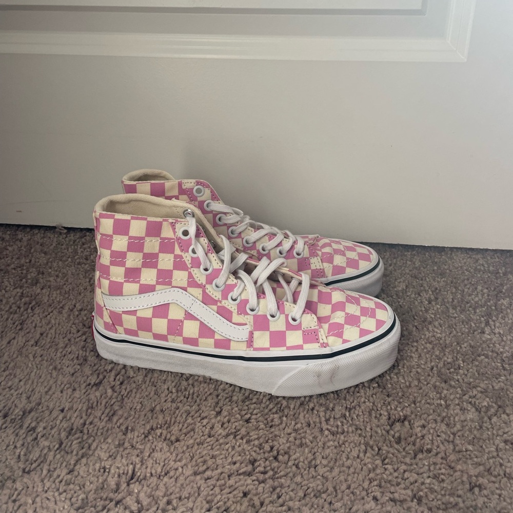 Vans Pink Checkerboard SK8 Hi